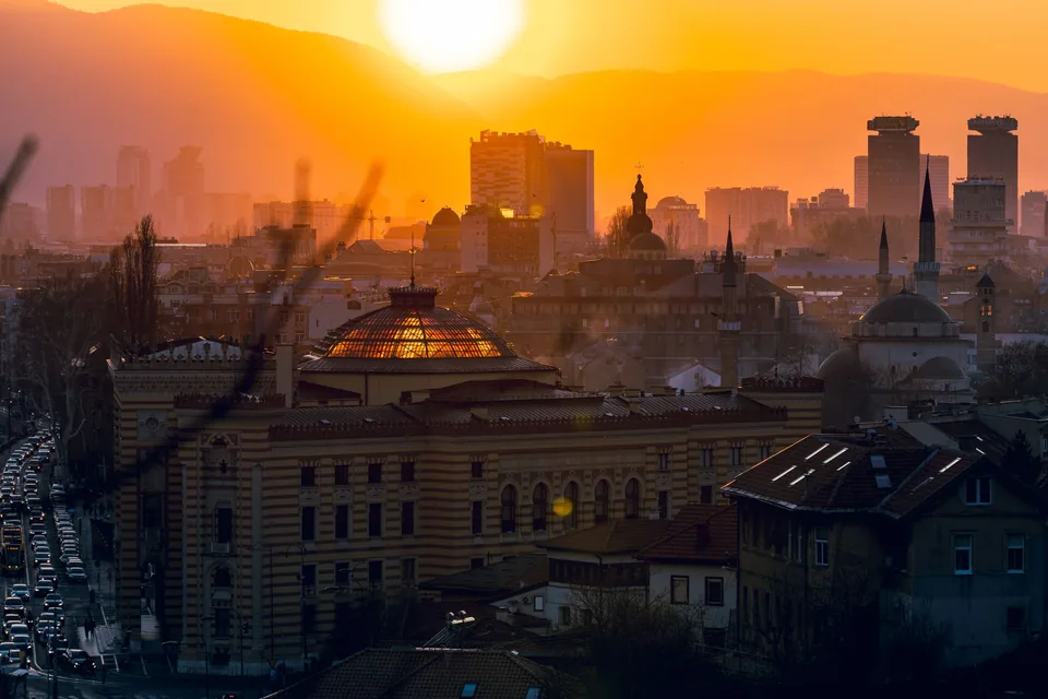 Sarajevo im Abendlicht